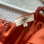 Entro  Orange Tie Waist Romper Photo 4
