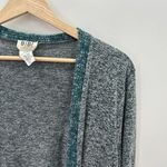 Bibi Cardigan Women XL Blue Faux Button Open Front Long Sweater Rayon Blend Photo 3