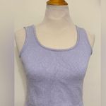 St. John  Knit Tank Top Stretch Lavender Square neckline Side Slits Size 4P Photo 1