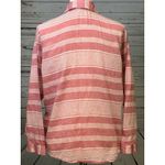 Lills Closet Boutique Medium Button Front Shirt Blouse‎ Long Sleeve Striped Red Photo 3