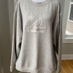 Vintage Basix USA Neutral Tan Oversized St Thomas Beach Fisherman Sweatshirt XL Photo 6