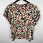 Cynthia Rowley  Floral Top Womens Plus 1X Ruffle Sleeve Whimsical Romantic Boho Photo 5