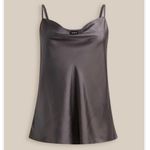 Torrid  | Satin Cowl Neck Cami Silver Gray Gunmetal Spaghetti Strap | Size 1, 1X Photo 1