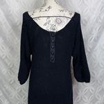 Free People Navy Knit 3/4 Sleeve Sweater Dress Size M Photo 3