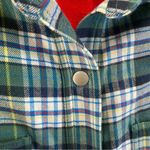 BDG | Oversized Flannel Plaid Shacket Red Fleece Lined Size XS Photo 7