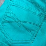 Aeropostale Shorts Womens 4 Teal High Rise Shorty Button Fly Denim Casual Photo 14