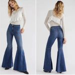 We The Free Women's Just Float On Flare Jeans 27 High Rise Raw Hem Boho Festival Photo 1