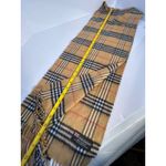 100% Cashmere Tartan Plaid Scarf Made in Scotland Tan Photo 3
