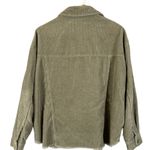 ZARA  Olive Ribbed Textured Long Sleeve Collared Button Down Shirt Women Sz S Photo 1