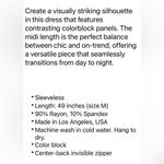 Karen Kane  black/tan sleeveless color block midi dress. Rayon/Spandex.Size S.NWT Photo 7