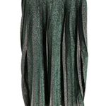 Misha Janelle Green Pleated Metallic Square Neck Sleeveless Midi Dress Size 6 Photo 9