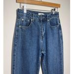 Adika Jeans Women Size S Slight Distressed Wide Leg With Slits Denim Med Wash Photo 3
