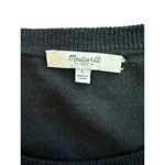 Madewell Linen Cotton Blend Long Sleeve Shirt Size Large Black Textured Photo 2