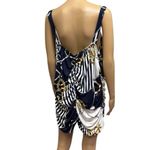 Venus  Nautical Ruching Tankini Swim Tank Top Navy White and Gold Plus Size 3X Photo 3