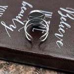 Vintage 70s Floral Bouquet Ring Adjustable Pink Photo 6