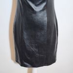 Venus  Black Faux Leather Bodycon Mini Dress NWT Size 6 Photo 2