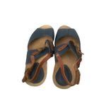 Sergio Tacchini Women's Size EUR 40 US 9 Blue Leather Sling Back Sandals Photo 3
