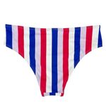 Old Navy Red White Blue Purple Striped Bikini Bottoms Small Photo 1