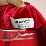 House Of CB Margali Red Velvet Long Sleeve Wrap Dress. Size XS Photo 9