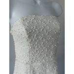 NWT Francesca's Textured White Rhinestone Sequin Bow Dress, Sz M (b31) Size M Photo 2