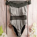 ASOS šHPš Goddiva Off Shoulder Mesh Open Back Swimsuit Photo 2