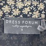 Dress Forum  Dress Small Black Cream Floral Baby Doll Ruffle Peasant Boho Hippie Photo 2