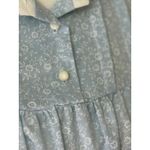 Vintage Lynn Blue Floral Lace Collar Moo Moo Dress Photo 6