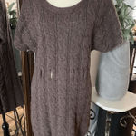 Fenn Wright Manson Wool Blend Taupe Brown Chunky Cable Knit Sweater Dress Photo 0