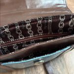 TIGNANELLO Crossbody Leather Green Brown Trim Purse Photo 7