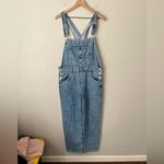 We The Free Free People  Ziggy Denim Straight Leg
Overalls Powder Blue Size L Photo 3