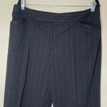 Nine West Black Wide Leg Dress Pants Pink Pinstripes, Size 14 Photo 1