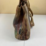 Anuschka  Hand Painted Leather Shoulder Bag Butterfly Floral Art Purse Photo 12