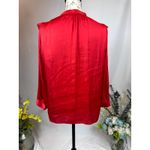 Zadig & Voltaire Tygg Satin Button Front Blouse Red M Photo 11