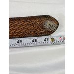 Handcrafted Leather Belt SKU 7624 With Western Design "Roxanne" Text Brown Photo 8