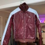 Puma Ski Nationals Vtg look Womens Jacket Size Small Wine/blue Full Zip Photo 0