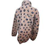 Abercrombie & Fitch  M Leopard Fleece Sherpa Soft Pullover Jacket Animal Print Photo 2