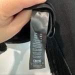 ASOS DESIGN Jersey Tux Crop Suit Blazer with Fringe Detail - Black - Size 6 -EUC Photo 7