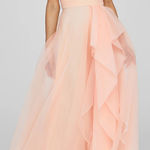 Theia‎ Teresa Strapless Draped Tulle Gown Blush Pink Size 14 NWT Photo 0