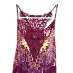 Free People Intimately‎  Size XS Sleeveless Slip Dress Purple Lace Floral Print Photo 2