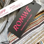 Romwe Our Hippie Striped Print Crop long sleeved Top Photo 5