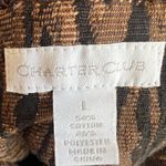 Charter Club Vintage Brown Tapestry Jacket Animal Print Boho Y2K Retro Indie Sleaze Large Photo 2
