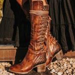 FREEBIRD by Steven EUC Leather Carver Knee-High Boots Brown Size 8 Discontinued Photo 2