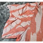 LuLaRoe  Olive Shirt Womens Size Large Orange/Peach Abstract‎ Design Tulip Sleeve Photo 4