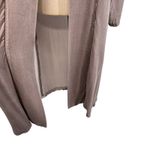 Eileen Fisher Velvet Duster Jacket Long Silk Blend Taupe Beige Size Medium Photo 4