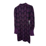 Nenette Milano Black Purple Geometric Metallic Mock Neck Sweater Dress Size M Size M Photo 6