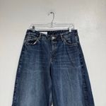ZARA Wide Leg Cuff Hem Jeans Sz 8 Photo 2