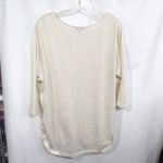 Laura Ashley  Plus Size 2X Top Gold‎ Dot Paisley Cream Blouse Knit Ruched 307 Photo 1