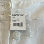 Lane Bryant NWT  High-Rise Linen Cotton White Casual/ Career Dress Pant Trouser, Photo 1