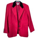 Jennifer Moore Red Wool Blazer Size 16 Photo 1