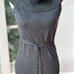 Banana Republic Petite Charcoal Gray Cowl Neck Sleeveless Belted Knit Top Sz XS Photo 0